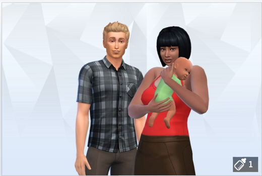 Sims 4 Paar mit Baby