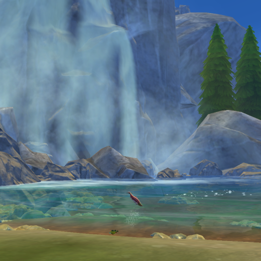 Sims 4 Outdoor Leben Wasserfall und See