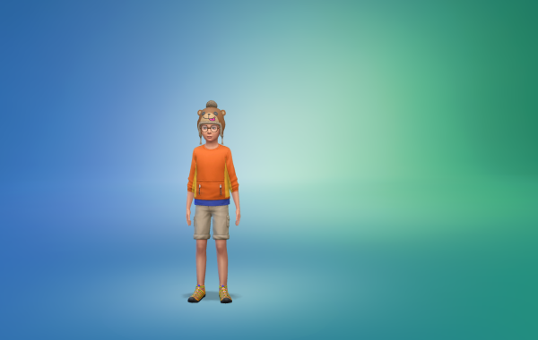 Sims 4 Outdoor Leben vorgefertigtes Outfit Kind 3