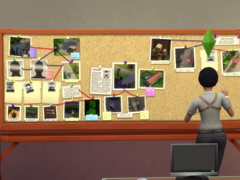 Die Sims 4 Erweiterung Verbrecherkarte Hinweise zusammensetzen 3