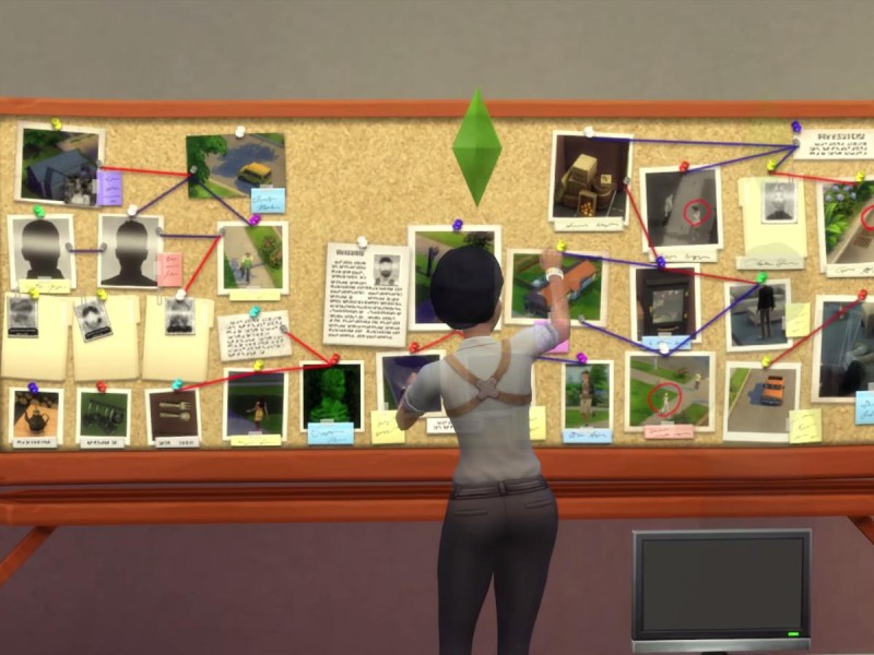 Die Sims 4 Erweiterung Verbrecherkarte Hinweise zusammensetzen 4