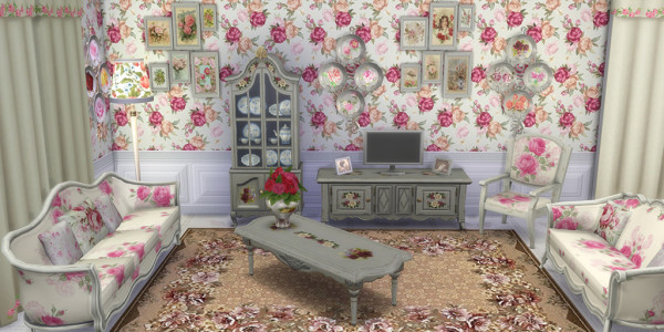 Sims 4 Download Shabby Chic Wohnzimmer 2