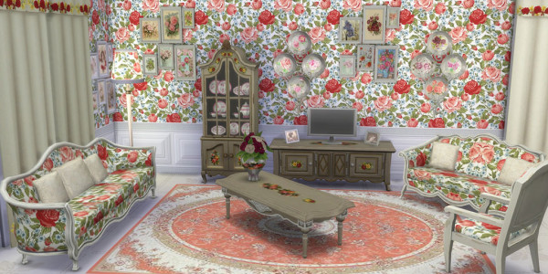 Sims 4 Download Shabby Chic Wohnzimmer 3