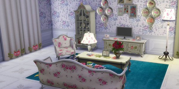 Sims 4 Download Shabby Chic Wohnzimmer 4